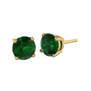 Emerald Solitaire Earring