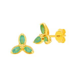 Emerald Petal Earring