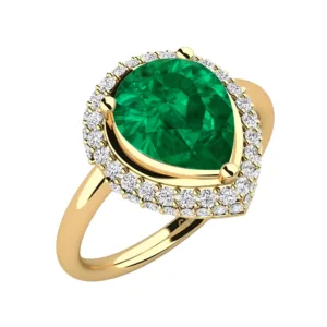 Emerald Drop Ring