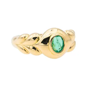 Emerald Braid Ring