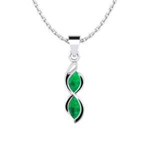 Infinity Green Emerald Necklace