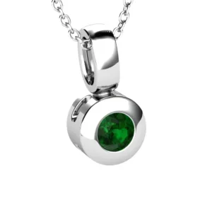 Emerald Green Disc Necklace