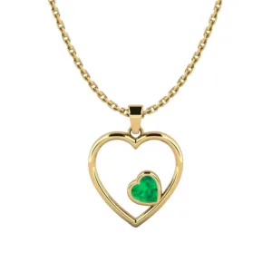 Emerald Green Love Necklace