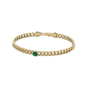 Braided Bracelet Gold Emeralds