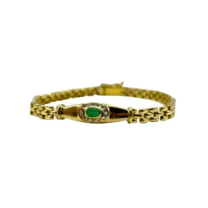 Emerald Gold Diamond Bracelet