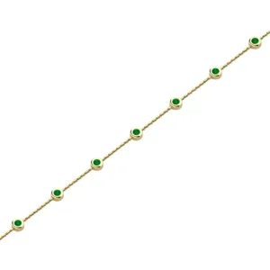 Subtlety Bracelet in Gold and Emeralds