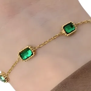Enchanted Bracelet Gold Emerald