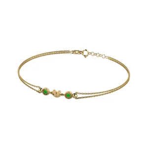 Glamour Bracelet in Gold and Emeralds